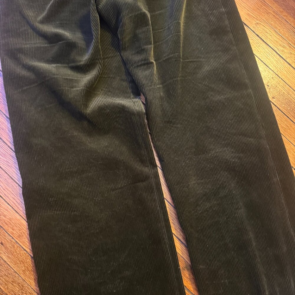Sezane Dan Trousers Dark Olive - Size 6 - Picture 8 of 11